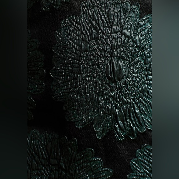 Anthropologie Emerald Green Hidden Blooms Sheath Dress Sz 6 - Picture 5 of 13